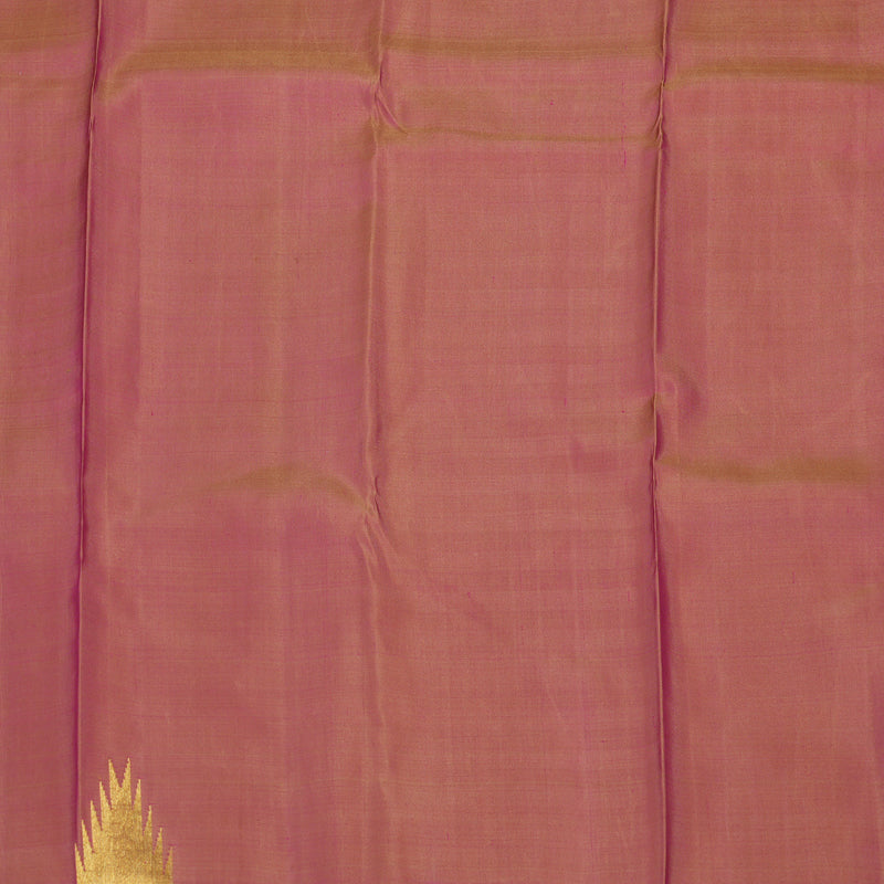 Hayagrivas Handloom Sandal Beige Kanjivaram Silk Saree with Temple Border KBE288E3-1