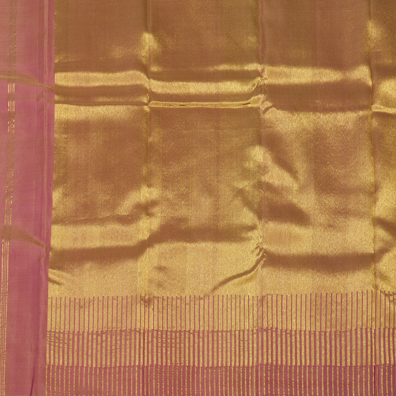 Hayagrivas Handloom Sandal Beige Kanjivaram Silk Saree with Temple Border KBE288E3-1