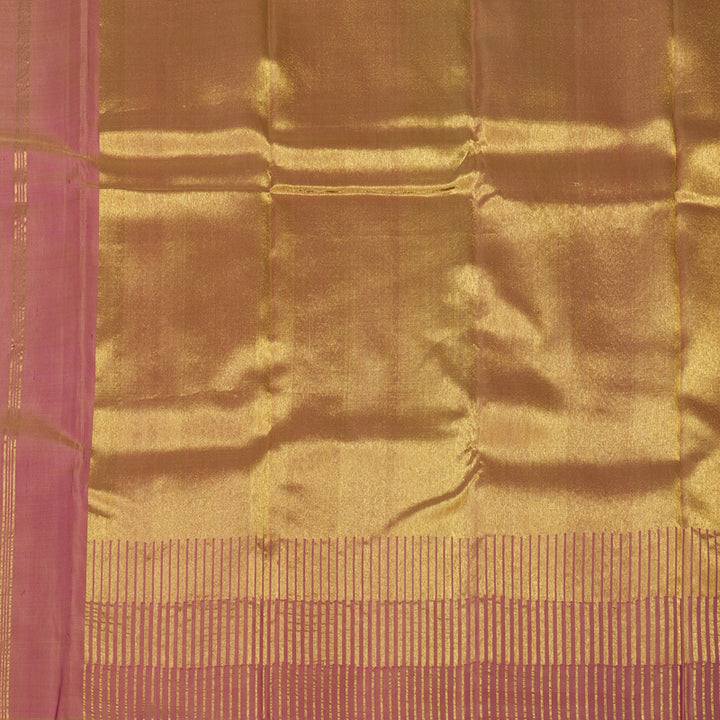 Hayagrivas Handloom Sandal Beige Kanjivaram Silk Saree with Temple Border KBE288E3-1