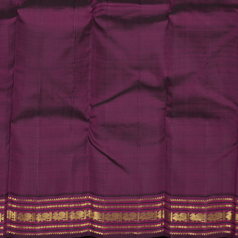 Hayagrivas Light Baby Pink Handloom Kanjivaram Silk Saree with Dark Purple Border KBE28D2-1