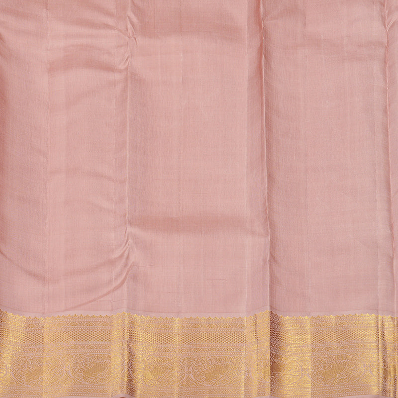 Hayagrivas Red Handloom Kanjivaram Silk Saree with Baby Pink Border KBE28D4-2