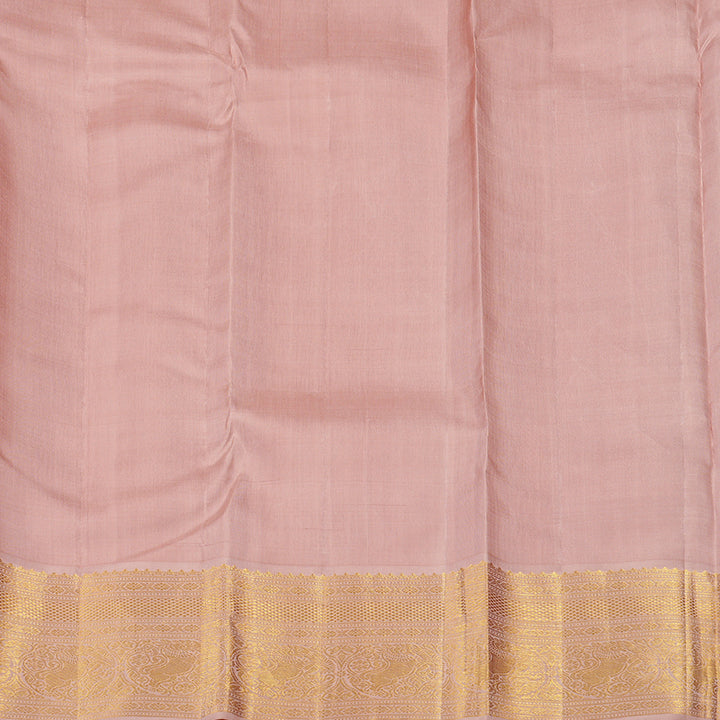Hayagrivas Red Handloom Kanjivaram Silk Saree with Baby Pink Border KBE28D4-2