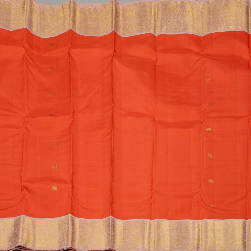 Hayagrivas Red Handloom Kanjivaram Silk Saree with Baby Pink Border KBE28D4-2