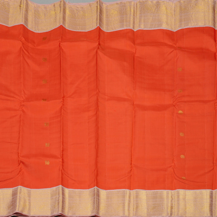 Hayagrivas Red Handloom Kanjivaram Silk Saree with Baby Pink Border KBE28D4-2