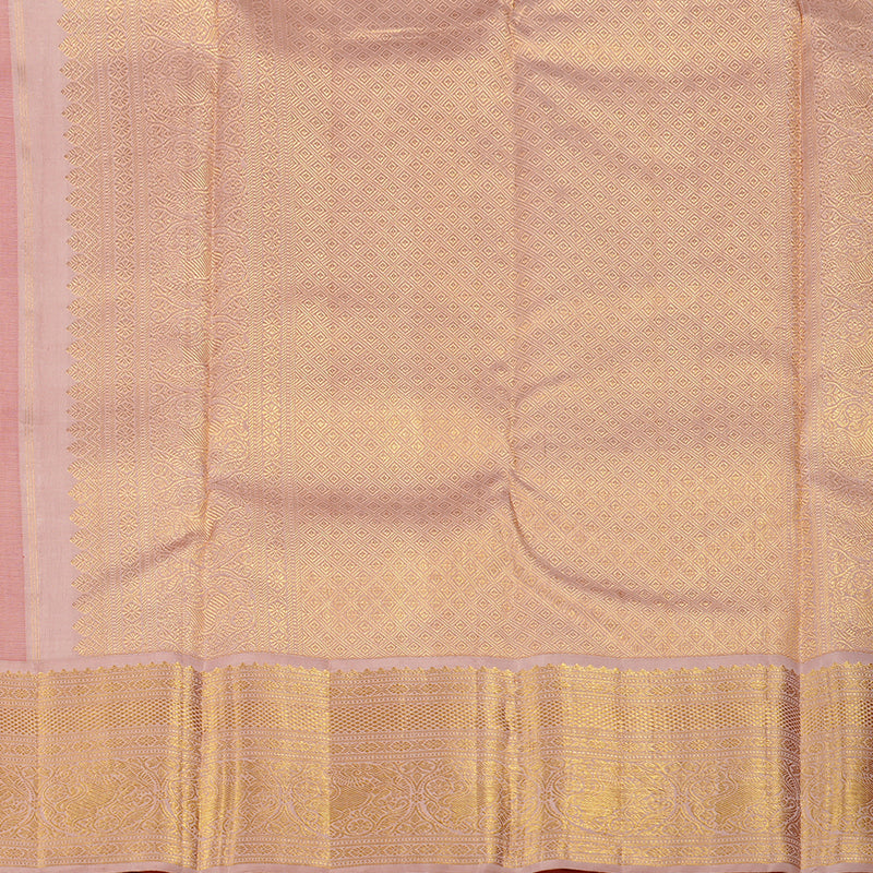 Hayagrivas Red Handloom Kanjivaram Silk Saree with Baby Pink Border KBE28D4-2