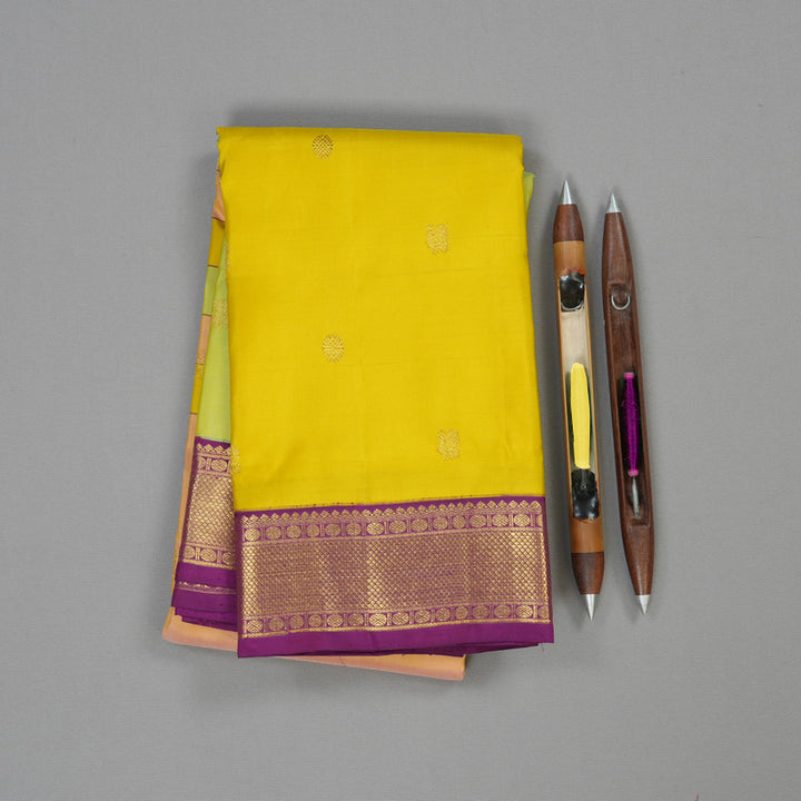 Hayagrivas Handloom Pure Kanjivaram Silk Saree in Luxe Multi Colour KBE28D5-1