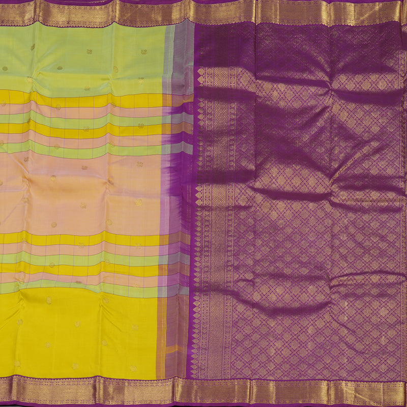 Hayagrivas Handloom Pure Kanjivaram Silk Saree in Luxe Multi Colour KBE28D5-1