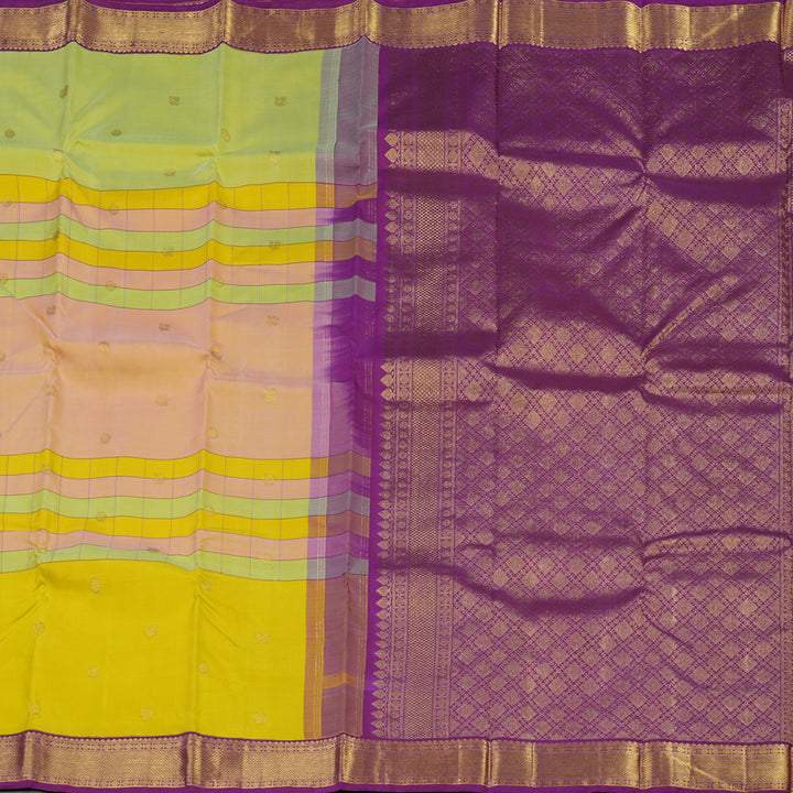 Hayagrivas Handloom Pure Kanjivaram Silk Saree in Luxe Multi Colour KBE28D5-1