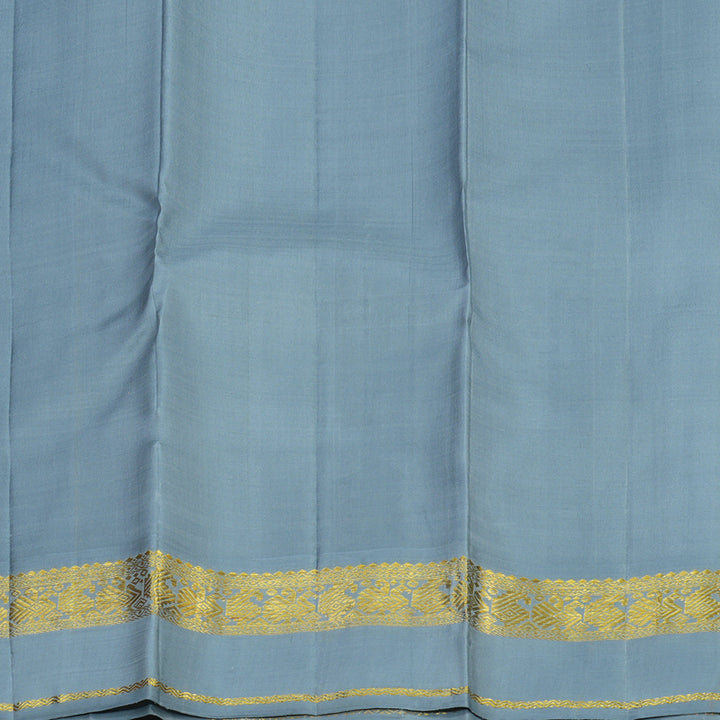 Hayagrivas Handloom Pure Kanjivaram Silk Saree in Tranquil White KBE290E1-1