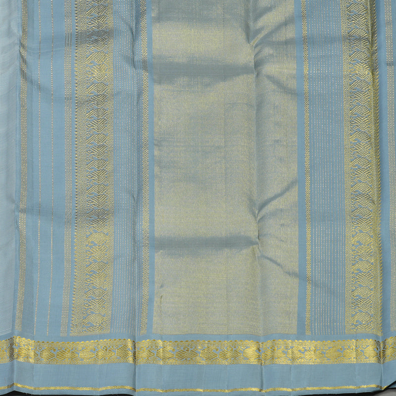 Hayagrivas Handloom Pure Kanjivaram Silk Saree in Tranquil White KBE290E1-1