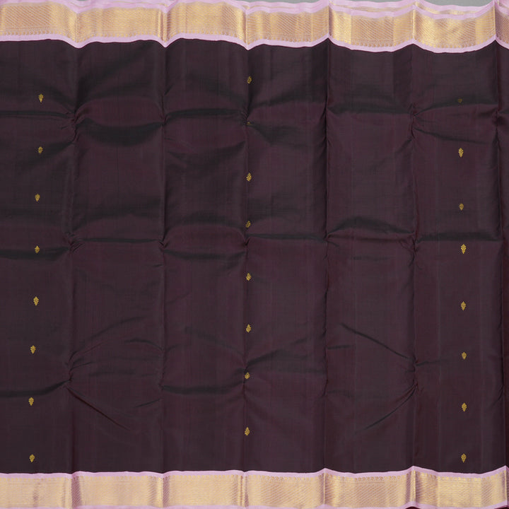 Hayagrivas Handloom kanjivaram silk saree in Dark brown KBE290E3-1