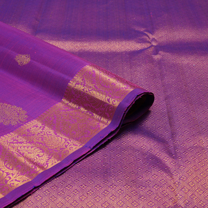 Hayagrivas Purple Handloom Kanjivaram Silk Saree KBE292E4-1