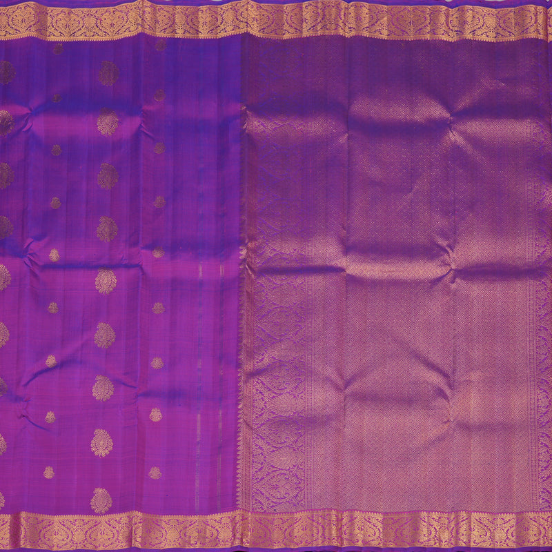 Hayagrivas Purple Handloom Kanjivaram Silk Saree KBE292E4-1