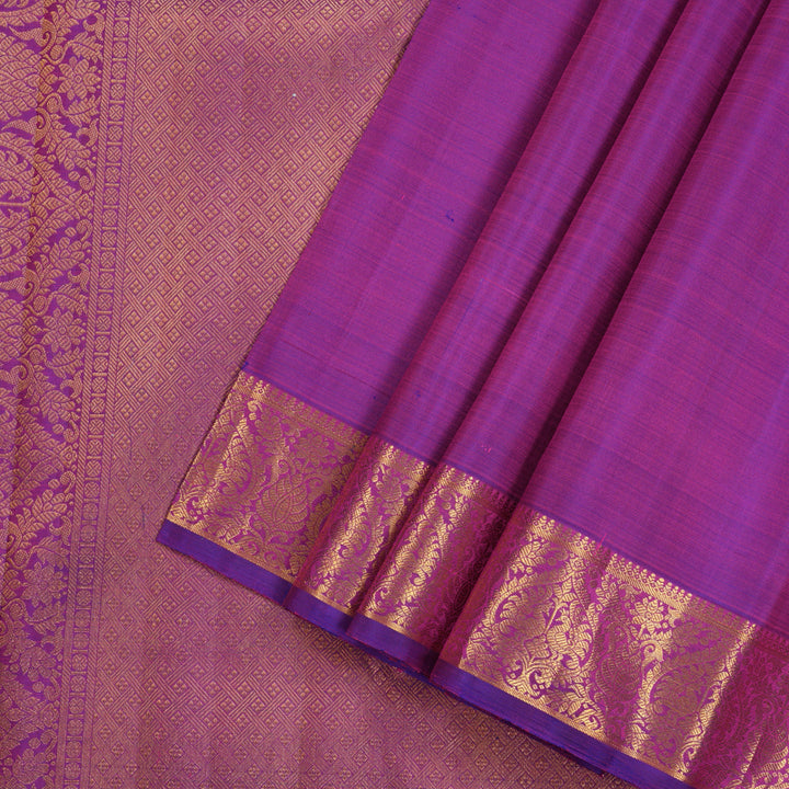Hayagrivas Purple Handloom Kanjivaram Silk Saree KBE292E4-1