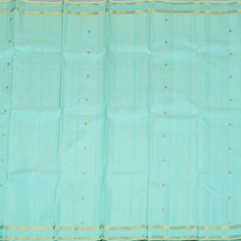 Hayagrivas Light Sky Blue Handloom Kanjivaram Silk Saree KBE293E8-1
