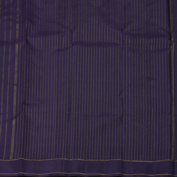 Hayagrivas Grey Handloom Kanjivaram Silk Saree with Dark Blue Border KBE293E9-1