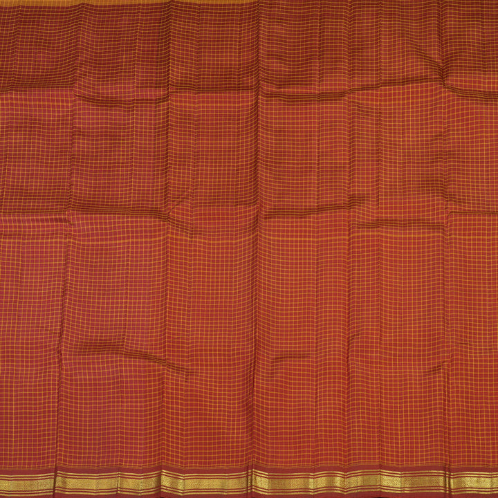Hayagrivas Handloom Kanjivaram silk saree in traditional Maroon shade KBE296E1-2