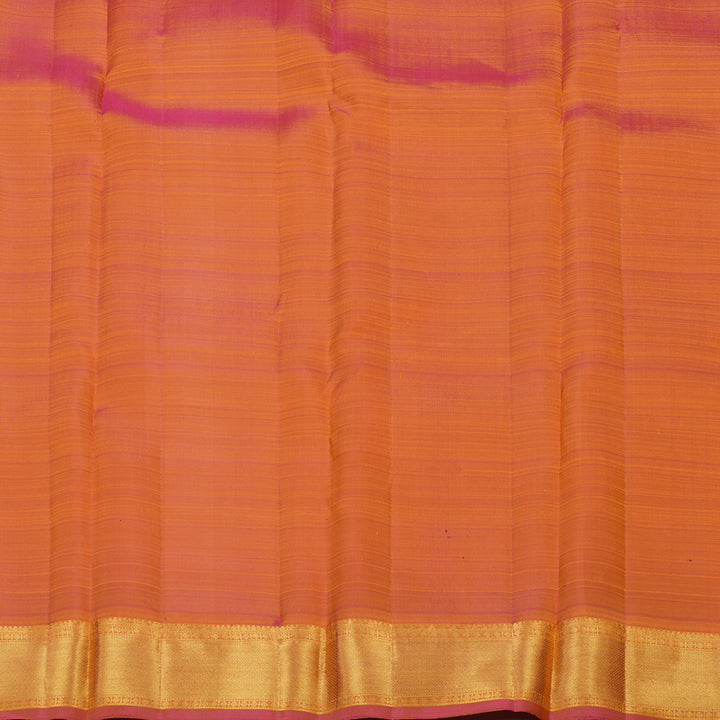 Hayagrivas handloom kanjivaram silk saree in Sandal yellow with dual tone Korvai KBE297E3-1