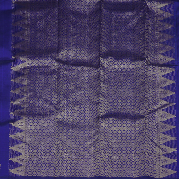 Hayagrivas Handloom Pure Kanjivaram Silk Saree in Stunning Blue KBE297E5-2