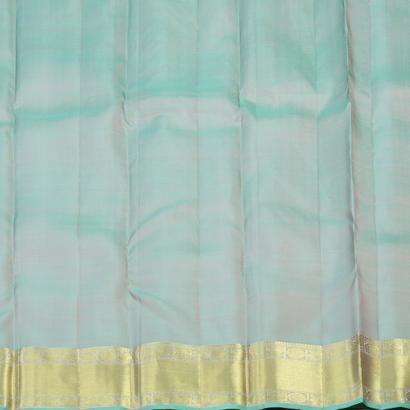 Hayagrivas Handloom Pure Kanjivaram Silk Saree in Glowing Peach Pink KBE299E3-5
