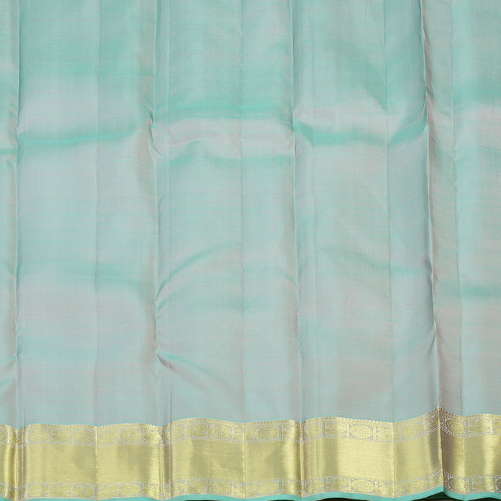 Hayagrivas Handloom Pure Kanjivaram Silk Saree in Glowing Peach Pink KBE299E3-5