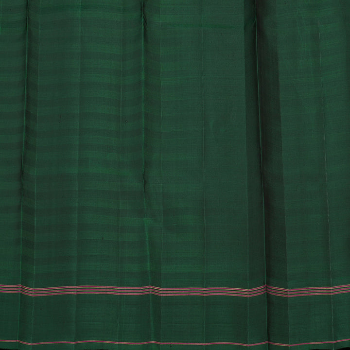 Hayagrivas Handloom Multicolour Kanjivaram Silk Saree with Bottle Green Border KBE29D1-1