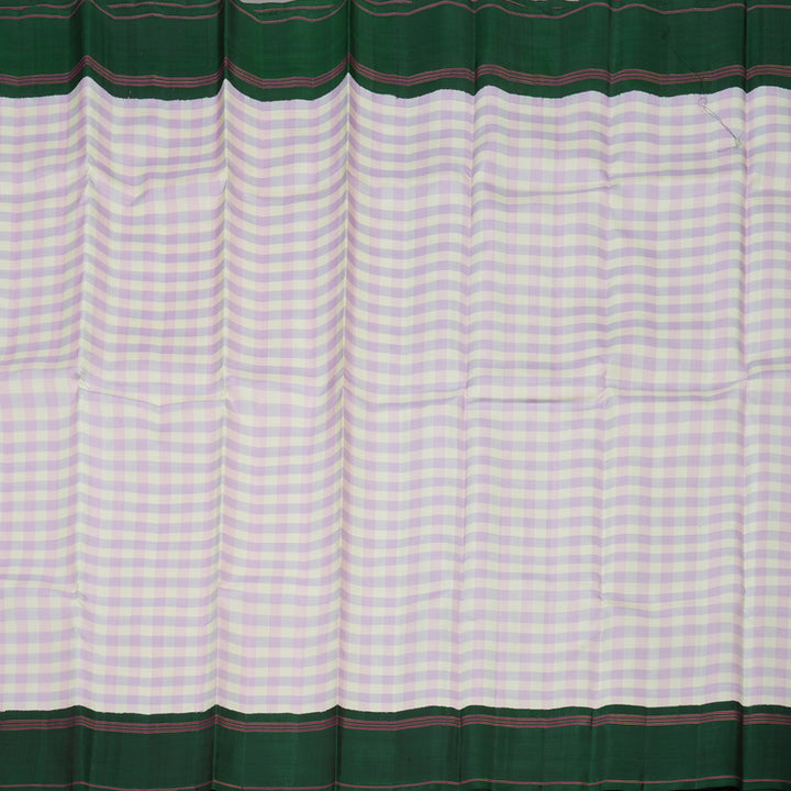 Hayagrivas Handloom Multicolour Kanjivaram Silk Saree with Bottle Green Border KBE29D1-1
