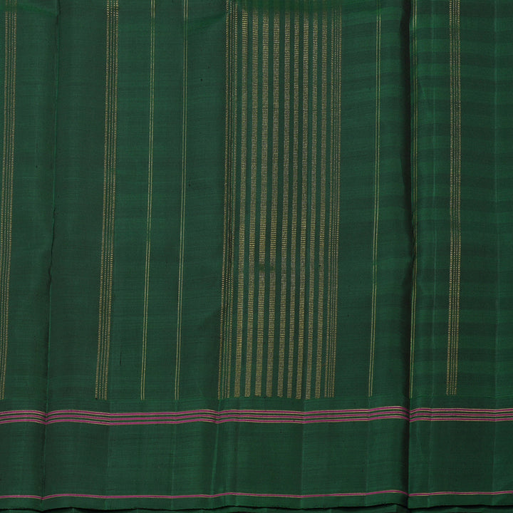 Hayagrivas Handloom Multicolour Kanjivaram Silk Saree with Bottle Green Border KBE29D1-1