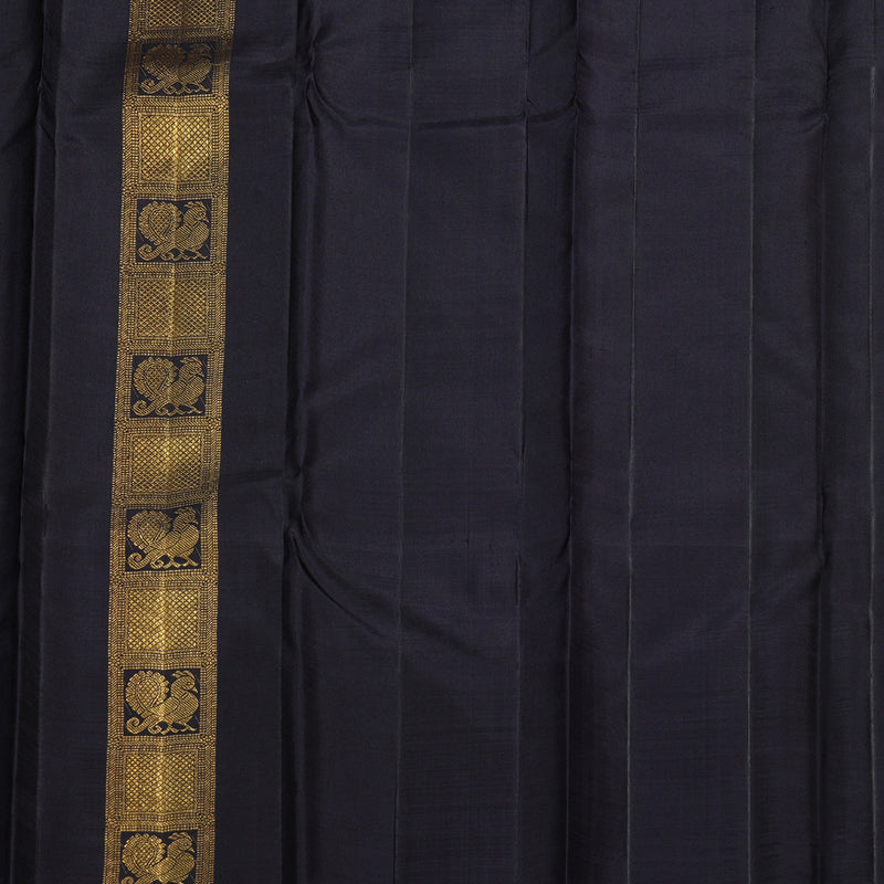 Hayagrivas Handloom Kanjivaram silk saree in Multicolour with Black Paalum pazhamum KBE302E9-1