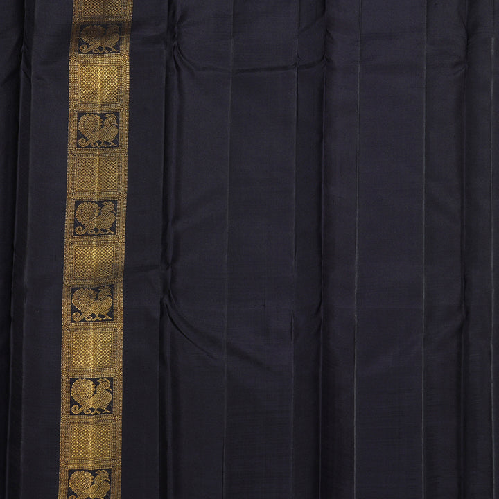 Hayagrivas Handloom Kanjivaram silk saree in Multicolour with Black Paalum pazhamum KBE302E9-1
