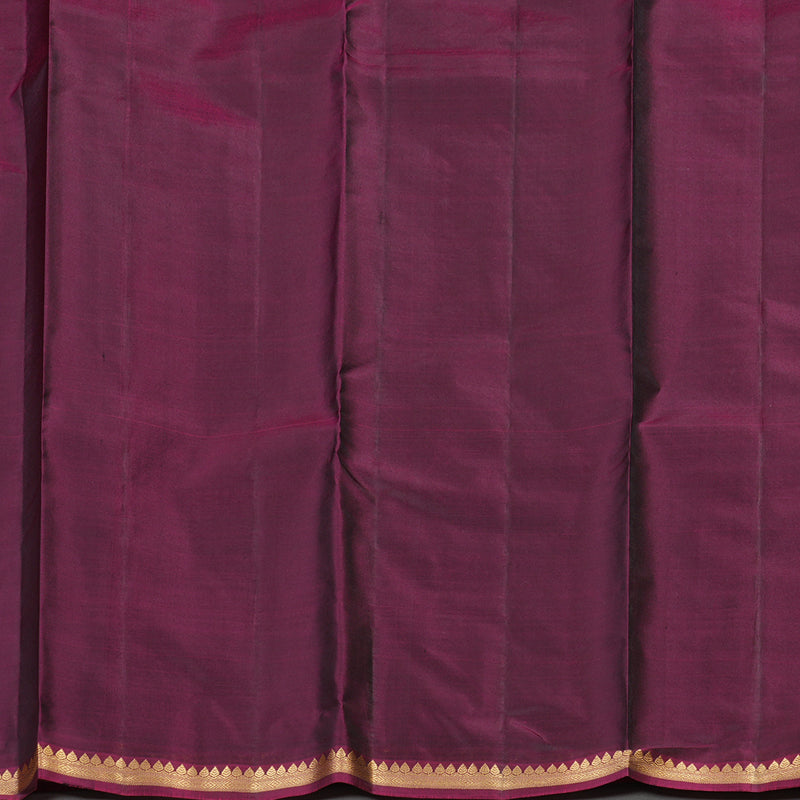 Hayagrivas Handloom Pure Kanjivaram Silk Saree in Attractive Teal Blue KBE304E31-2