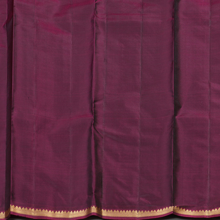 Hayagrivas Handloom Pure Kanjivaram Silk Saree in Attractive Teal Blue KBE304E31-2