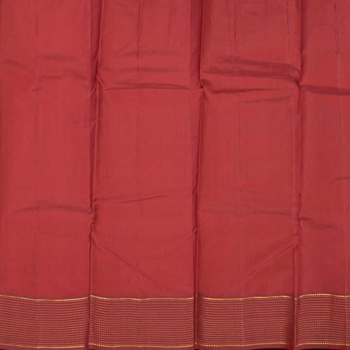Hayagrivas Handloom Kanjivaram silk saree in Honey mustard with Maroon KBE304E34-11