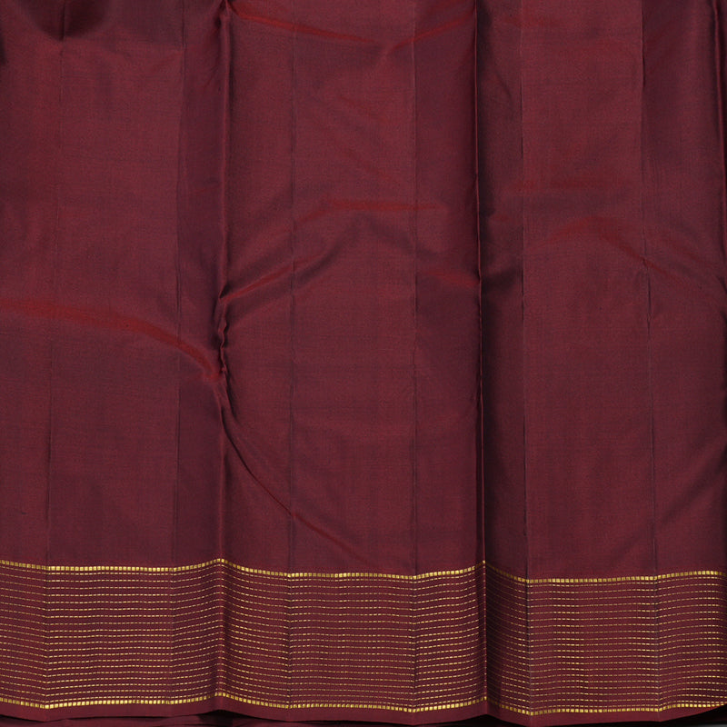 Hayagrivas Handloom kanjivaram silk saree in Dark grey with wine maroon KBE304E34-13