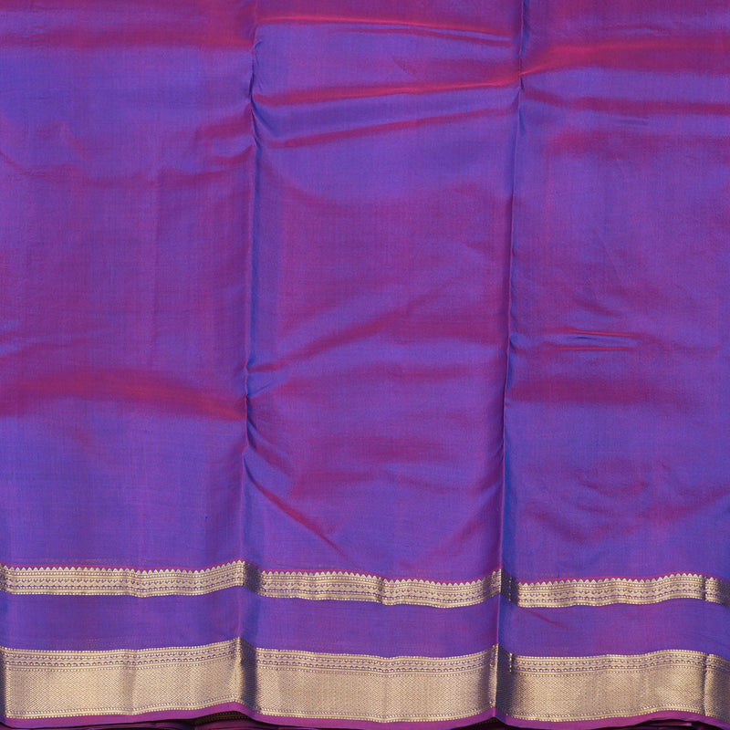 Hayagrivas Handloom Pure Kanjivaram Silk Saree in Graceful Blue KBE304E7-7