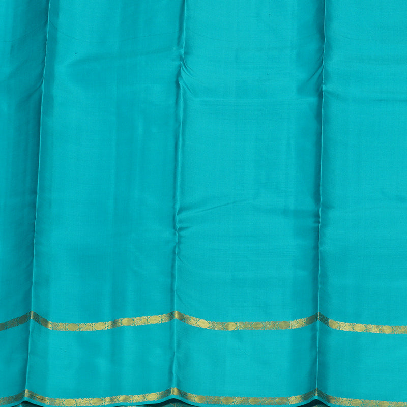 Hayagrivas Handloom Kanjivaram silk saree in serene sky blue KBE305E15-6