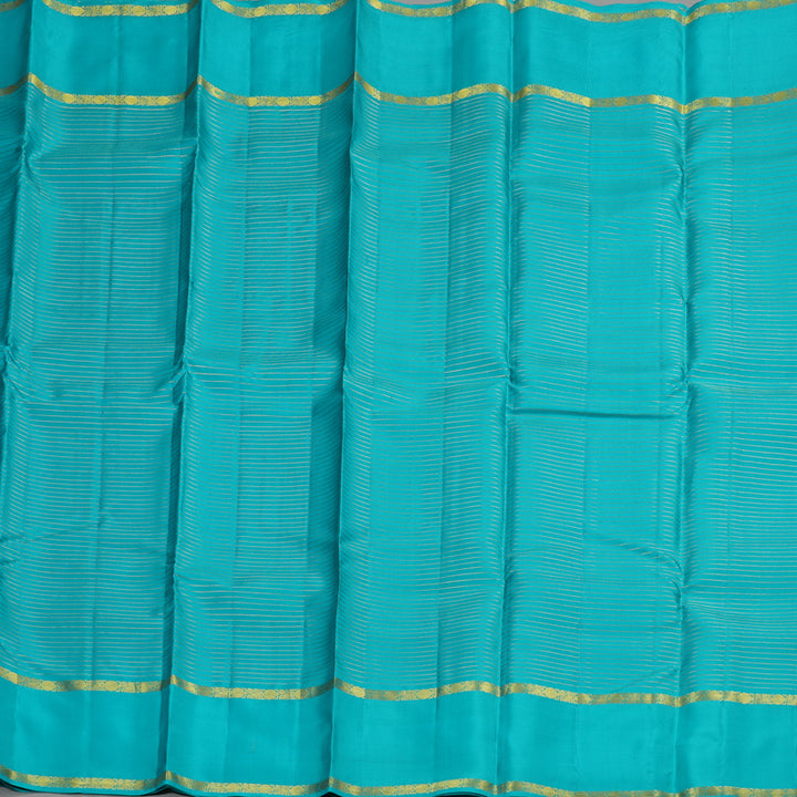 Hayagrivas Handloom Kanjivaram silk saree in serene sky blue KBE305E15-6