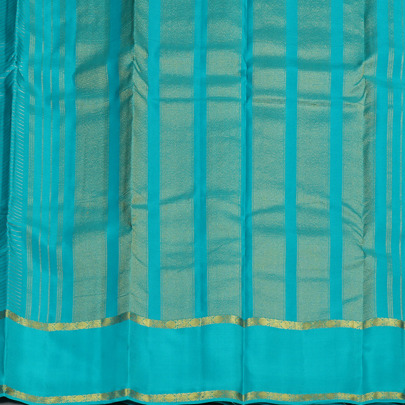 Hayagrivas Handloom Kanjivaram silk saree in serene sky blue KBE305E15-6