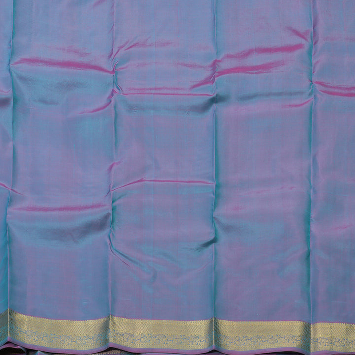 Hayagrivas Handloom Kanjivaram silk saree in Attractive sea green with purple KBE305E9-3