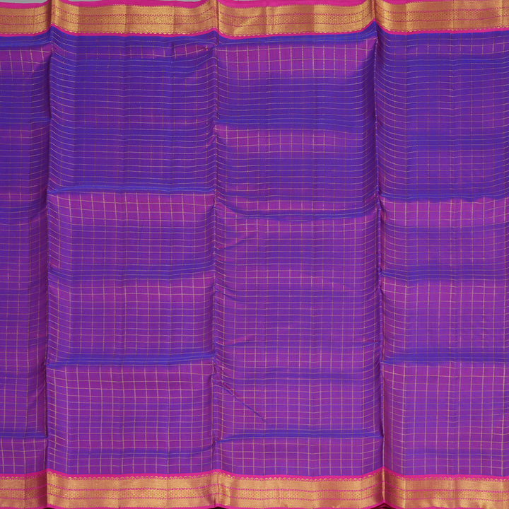 Hayagrivas Magenta Handloom Kanjivaram Ten Yards Silk Saree with Pink Border KBE309E2-5