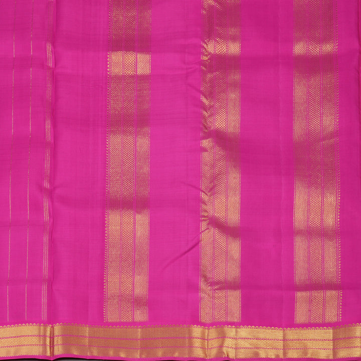 Hayagrivas Magenta Handloom Kanjivaram Ten Yards Silk Saree with Pink Border KBE309E2-5