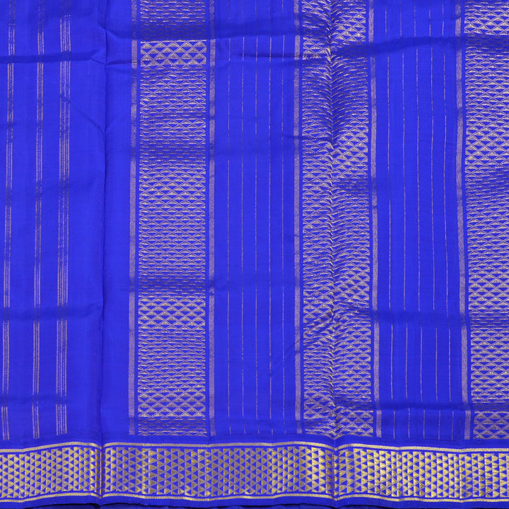 Hayagrivas Handloom Pure Kanjivaram Madisar Ten Yard Silk Saree in Vivid Fluorescent Green KBE309E4-4