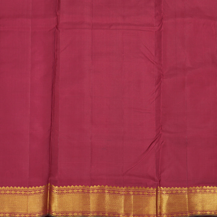 Hayagrivas Handloom Pure Kanjivaram Ten Yard Silk Saree in Spellbinding Sandal KBE309E5-1