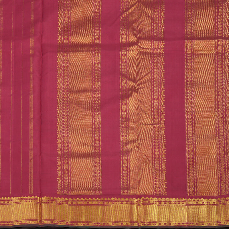 Hayagrivas Handloom Pure Kanjivaram Ten Yard Silk Saree in Spellbinding Sandal KBE309E5-1