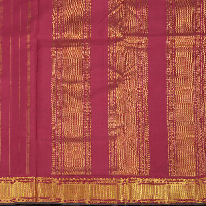 Hayagrivas Handloom Pure Kanjivaram Ten Yard Silk Saree in Spellbinding Sandal KBE309E5-1