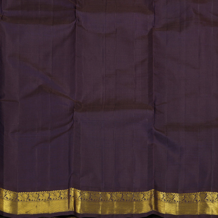 Hayagrivas Sea Blue Handloom Kanjivaram Silk Saree with Dark Blue Border KBE310E5-2