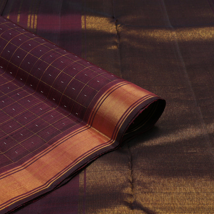 Hayagrivas Handloom Wine Maroon Kanjivaram Silk Saree KBE312E2-2
