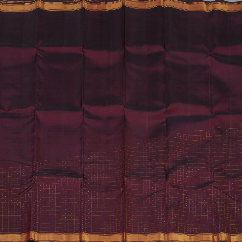 Hayagrivas Handloom Wine Maroon Kanjivaram Silk Saree KBE312E2-2