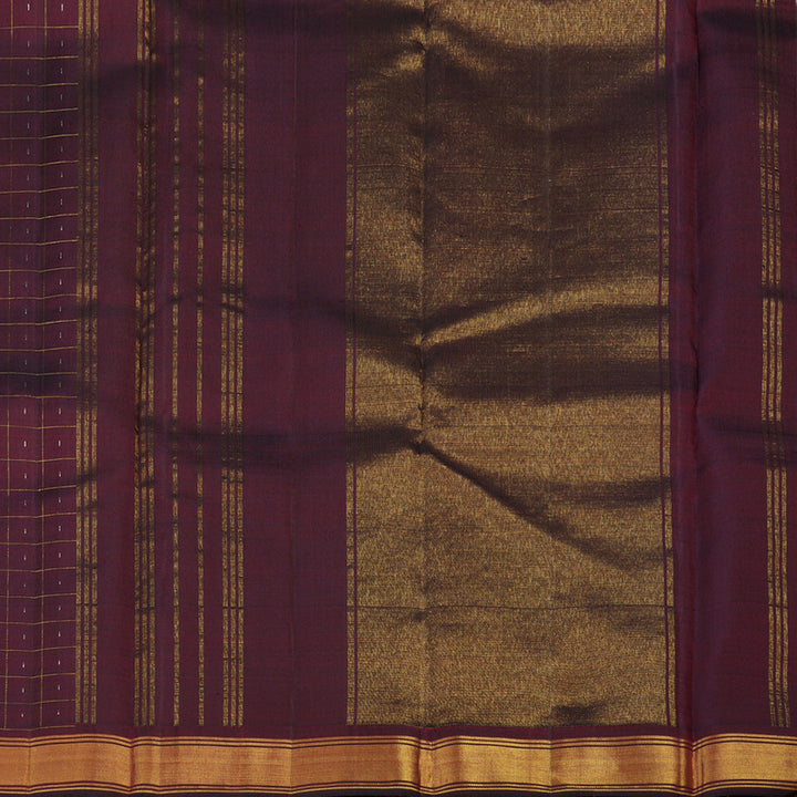 Hayagrivas Handloom Wine Maroon Kanjivaram Silk Saree KBE312E2-2