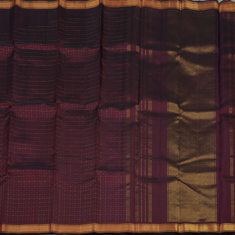 Hayagrivas Handloom Wine Maroon Kanjivaram Silk Saree KBE312E2-2